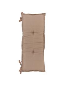 Einfarbige Bankauflage Panama in Taupe, Bezug: 50% Baumwolle, 45% Polyes, Taupe, B 48 x L 150 cm