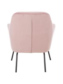 Samt-Loungesessel Chisa in Rosa, Bezug: Polyester (Samt) Der Bezu, Beine: Metall, pulverbeschichtet, Samt Rosa, B 68 x T 73 cm