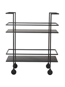 Camarera de metal Lunavale, estilo moderno, Metal recubierto, Negro, An 74 x Al 85 cm