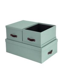 Boîtes de rangement Inge, 3 élém., Vert sauge, Lot de différentes tailles
