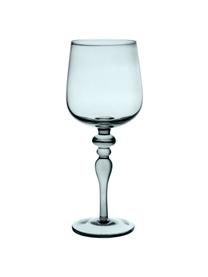 Mondgeblazen wijnglazen Diseguale in verschillende kleuren en vormen, set van 6, Mondgeblazen glas, Groentinten, blauwtinten, Ø 8 x H 20 cm, 200 ml