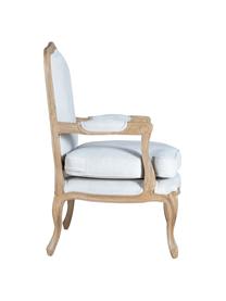 Sillón Riviera, Tapizado: 90% poliéster, 10% nylon, Estructura: madera de Sungkai maciza, Blanco, marrón, An 68 cm x F 74 cm