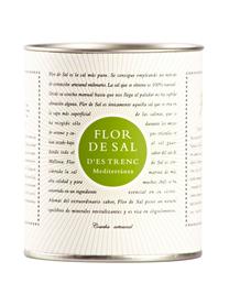 Gewürzsalz Flor de Sal d´Es Trenc (Mediterrane Kräuter), Dose: Pappmembran, Metall, Creme, Goldfarben, Grün, 150 g