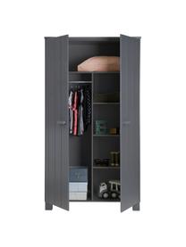 Armoire bois Dennis, Gris foncé