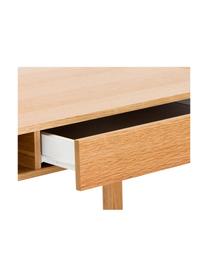 Bureau NewEst met lades, Poten: gelakt eikenhout, Eikenhout, B 119 x H 60 cm