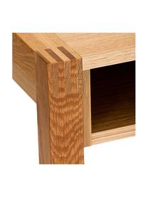 Scrivania con cassetto NewEst, Gambe: legno di rovere, laccato, Legno di quercia, Larg. 119 x Prof. 60 cm