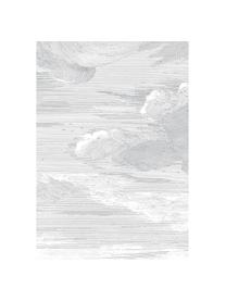 Papel pintado mural Clouds, Tejido no tejido, Gris, blanco, An 195 x Al 280 cm