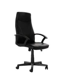 Krzesło biurowe Gino, obrotowe, Tapicerka: sztuczna skóra (poliureta, Nogi: metal powlekany, Czarny, S 61 x G 61 cm