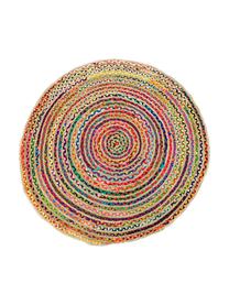 Juten vloerkleed Roberta, Jute, Multicolour, Ø 120 cm