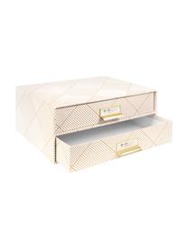 Organizador de escritorio Birger, Organizador: cartón laminado, Dorado, blanco, An 33 x Al 14 cm