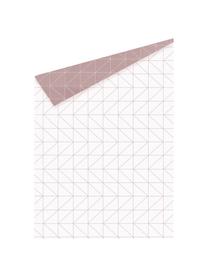 Baumwoll-Wendebettdeckenbezug Marla mit grafischem Muster, Webart: Renforcé Fadendichte 144 , Mauve, Weiss, B 160 x L 210 cm