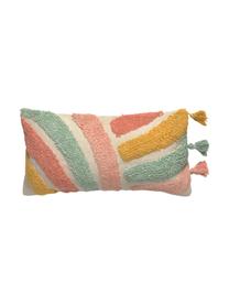 Housse de coussin rectangulaire boho Arco, Beige, multicolore