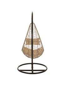 Fotel wiszący na stelażu Amirantes, Stelaż: aluminium malowane proszk, Beżowy, S 74 x W 127 cm