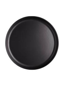 Assiette plate grès cérame noir Nordic Kitchen, 4 pièces, Grès cérame, Noir, mat, Ø 25 cm
