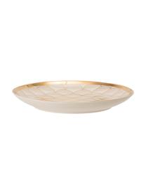 Platos llano Aruba, 2 uds., Gres, Beige, dorado, Ø 25 cm