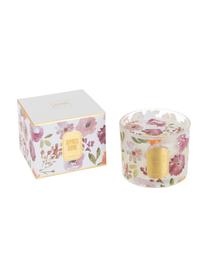 Zweidocht-Duftkerze Happiness Blomms (Mimose & Rose), Behälter: Glas, Mimose und Rose, Ø 10 x H 8 cm