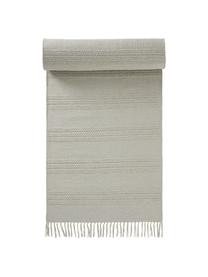 Tapis de couloir gris en coton Tanya, Grège