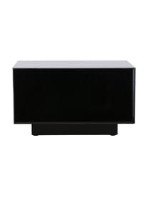 Skleněný konferenční stolek se zrcadlovým efektem Block, Černá, Š 60 cm, V 35 cm