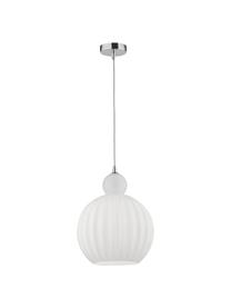 Lampa wisząca ze szkła opalowego Odell, Biały opalowy, Ø 28 x W 36 cm