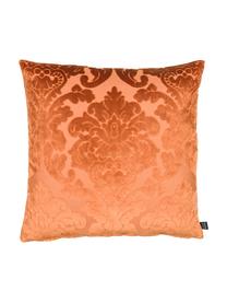 Samt-Kissen Chateau mit Ornamenten, mit Inlett, Bezug: Polyestersamt, Orange, 50 x 50 cm