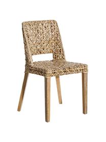 Silla de ratán Bengo, Estructura: madera de mango, ratán, Beige, An 46 x Al 84 cm