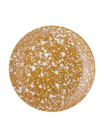 Assiette plate émail moucheté Carmel, 2 pièces, Grès cérame, Brun, beige, Ø 26 cm