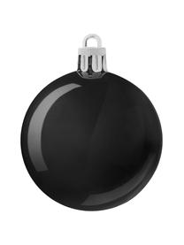 Boules de Noël incassables Victoria, 60 élém., Polystyrène, Noir, argenté, Ø 7 cm