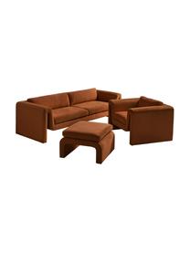 Samt-Sofa Mika (3-Sitzer), Bezug: 100 % Polyester, Gestell: Kiefernholz, FSC-zertifiz, Samt Braun, B 240 x T 88 cm