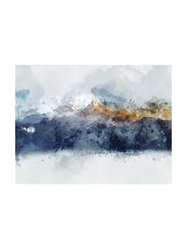 Leinwanddruck Abstract Mountain, Bild: Digitaldruck auf Leinen, Mehrfarbig, 80 x 60 cm