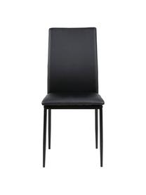 Chaise cuir synthétique Demina, Noir