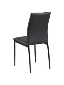 Chaise cuir synthétique Demina, Noir