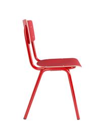 Sedia da pranzo Back to School, Gambe: metallo verniciato a polv, Rosso, Larg. 43 x Prof. 49 cm