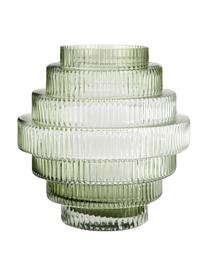 Design vaas Rilla, Glas, Groen, Ø 22 x H 24 cm