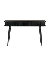 Consola de madera Barbier, Estructura: tablero de fibras de dens, Patas: madera maciza de caucho p, Negro, An 120 x F 35 cm