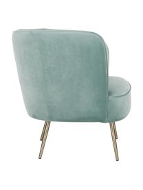 Fauteuil cocktail en velours vert sauge Louise, Velours vert sauge