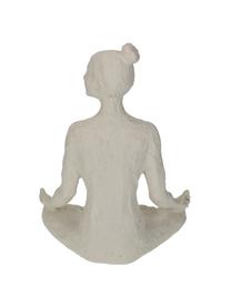 Figura decorativa Yoga, Poliresina, Marfil, An 18 x Al 24 cm