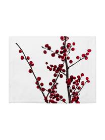 Tovaglietta Red Berries, 4 pz., Poliestere, Bianco, rosso, nero, Larg. 35 x Lung. 45 cm