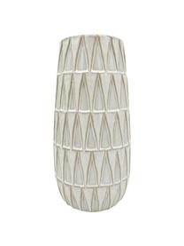 Vase Nomad aus Keramik, Keramik, Weiß, Beige, Ø 13x H 26 cm