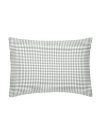 Taie d'oreiller 50x70 coton Scotty, 2 pièces, Coton, Gris clair/blanc, 50 x 70 cm