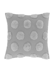 Housse de coussin 50x50 gris tufté Rowen, Gris