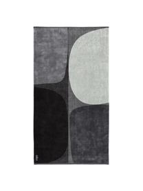 Ręcznik plażowy Stones, Czarny, biały, szary, S 100 x D 180 cm
