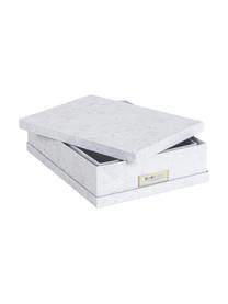 Boîtes de rangement Rasmus II, 2 élém., Blanc, marbré, Lot de différentes tailles