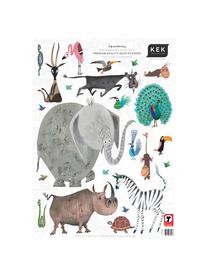 Ensemble de stickers muraux Animals, 23 élém., Film vinyle autoadhésif, mat, Multicolore, larg. 42 x haut. 59 cm