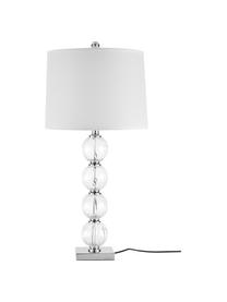 Grosse Tischlampen Luisa, 2 Stück, Lampenschirm: Polyester, Sockel: Metall, Weiss, Transparent, Ø 38 x H 76 cm