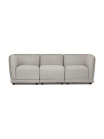 Sofa modułowa Ari (3-osobowa), Tapicerka: 100% poliester Dzięki tka, Stelaż: lite drewno, sklejka, Nogi: tworzywo sztuczne, Szary, S 228 x G 77 cm