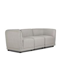 Modulares 3-Sitzer Sofa Ari in Grau, Bezug: 100% Polyester Der hochwe, Gestell: Massivholz, Sperrholz, Füße: Kunststoff, Webstoff Grau, B 228 x T 77 cm