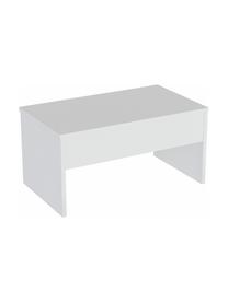 Mesa de centro Akilli, con espacio de almacenamiento, Aglomerado recubierto de melamina, Blanco, An 90 x Al 45 cm