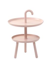 Mesa auxiliar pequeña de plástico Rodi, Polipropileno, Rosa, Ø 42 x Al 56 cm