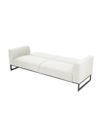 Divano letto 3 posti Josephine, Rivestimento: 100% poliestere Con 40.00, Struttura: legno di pino massiccio e, Piedini: metallo, Tessuto bianco latte, Larg. 238 x Prof. 85 cm