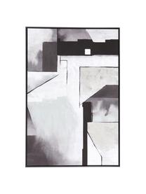 Impression sur toile Shapes, Noir, brun, beige, larg. 82 x haut. 122 cm